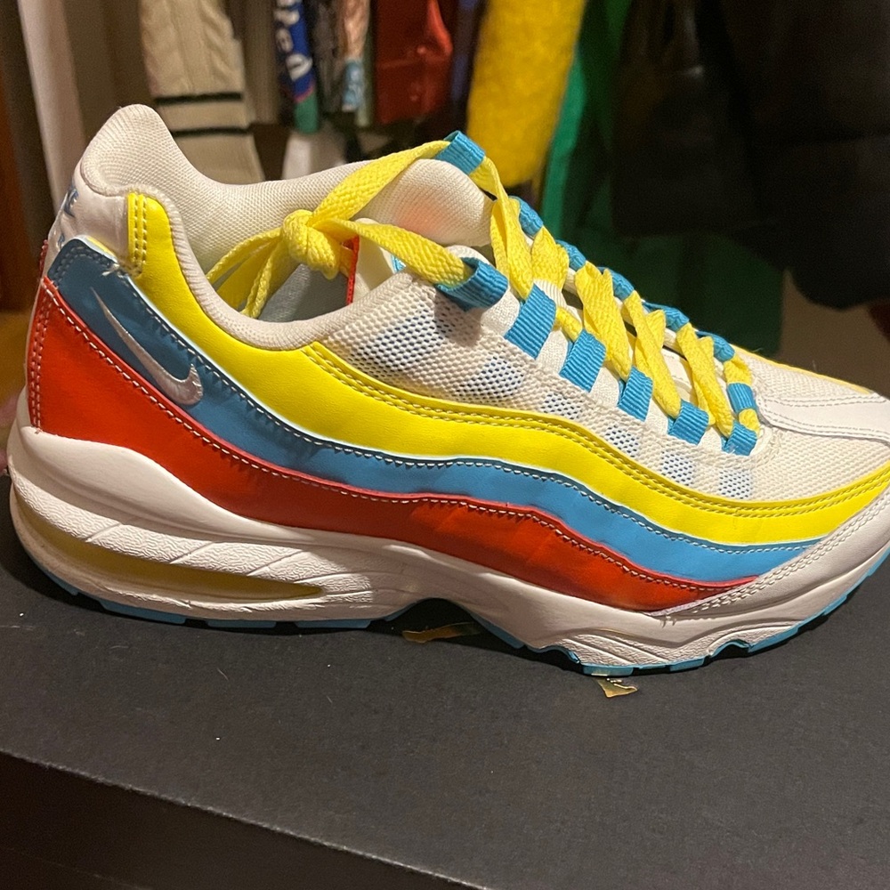 Nike Air Max with Red, Yellow, and Blue Accents